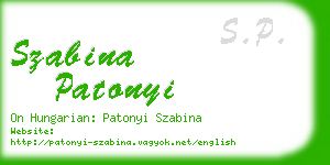 szabina patonyi business card